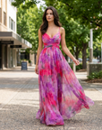 Lottie | Floral Summer Maxi Dress with Feminine Shape