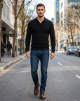 Toby | Ribbed Polo Men’s Sweater for Polished Comfort
