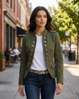 Samantha | Military Style Blazer with Unique Design