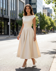 Blair | Wedding Guest Ready Midi Dresses for Cocktail Events
