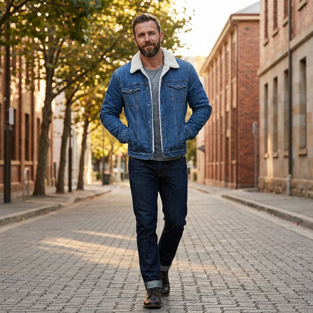 Alex | Black Denim Jacket Men with Timeless Style