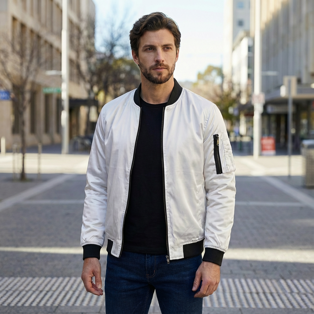 Orven | Black Bomber Jacket Men with Casual Style