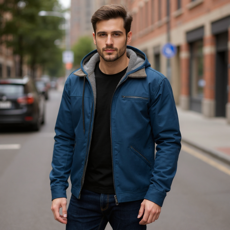 Veylor | Hooded Bomber Jacket with Cozy Warmth