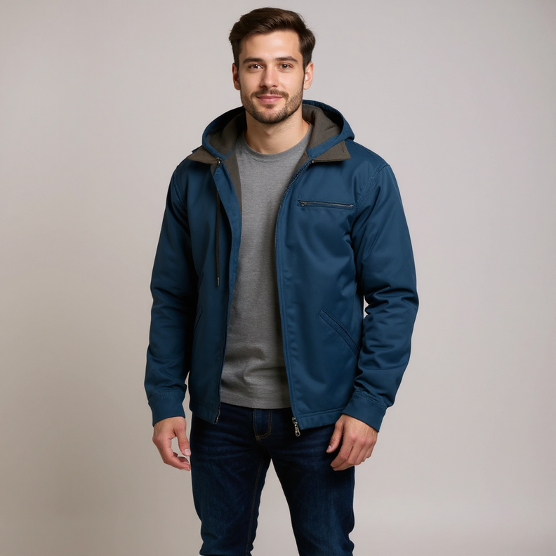 Veylor | Hooded Bomber Jacket with Cozy Warmth