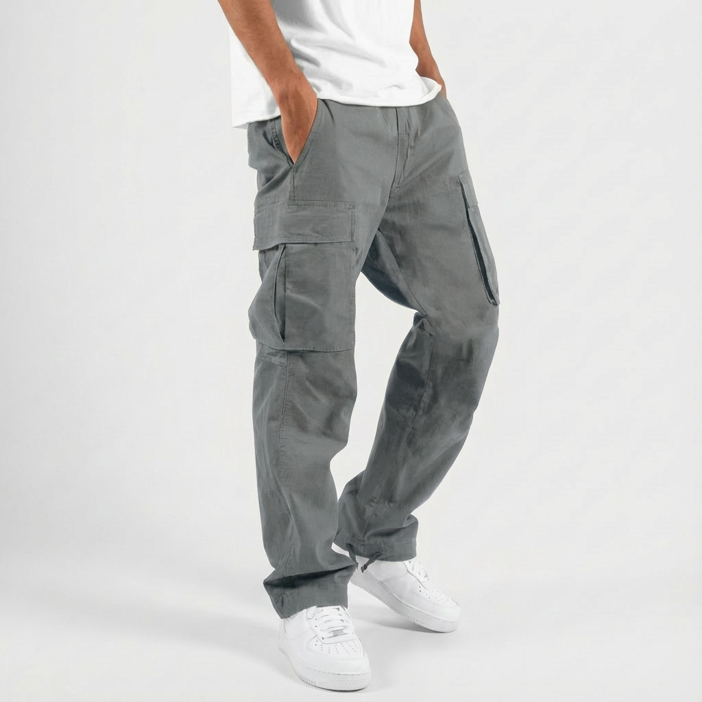 Ethan | Black Cargo Trousers for Men