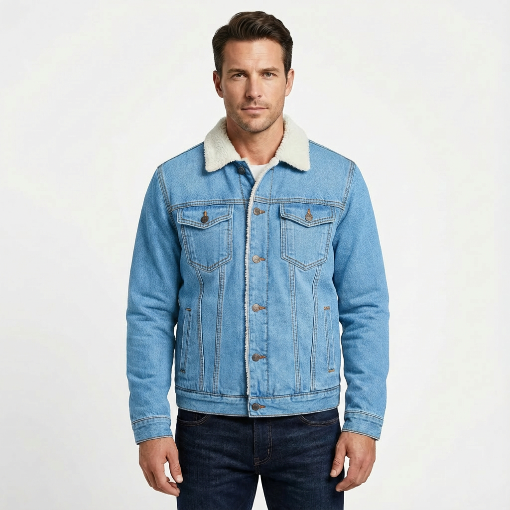Alex | Black Denim Jacket Men with Timeless Style