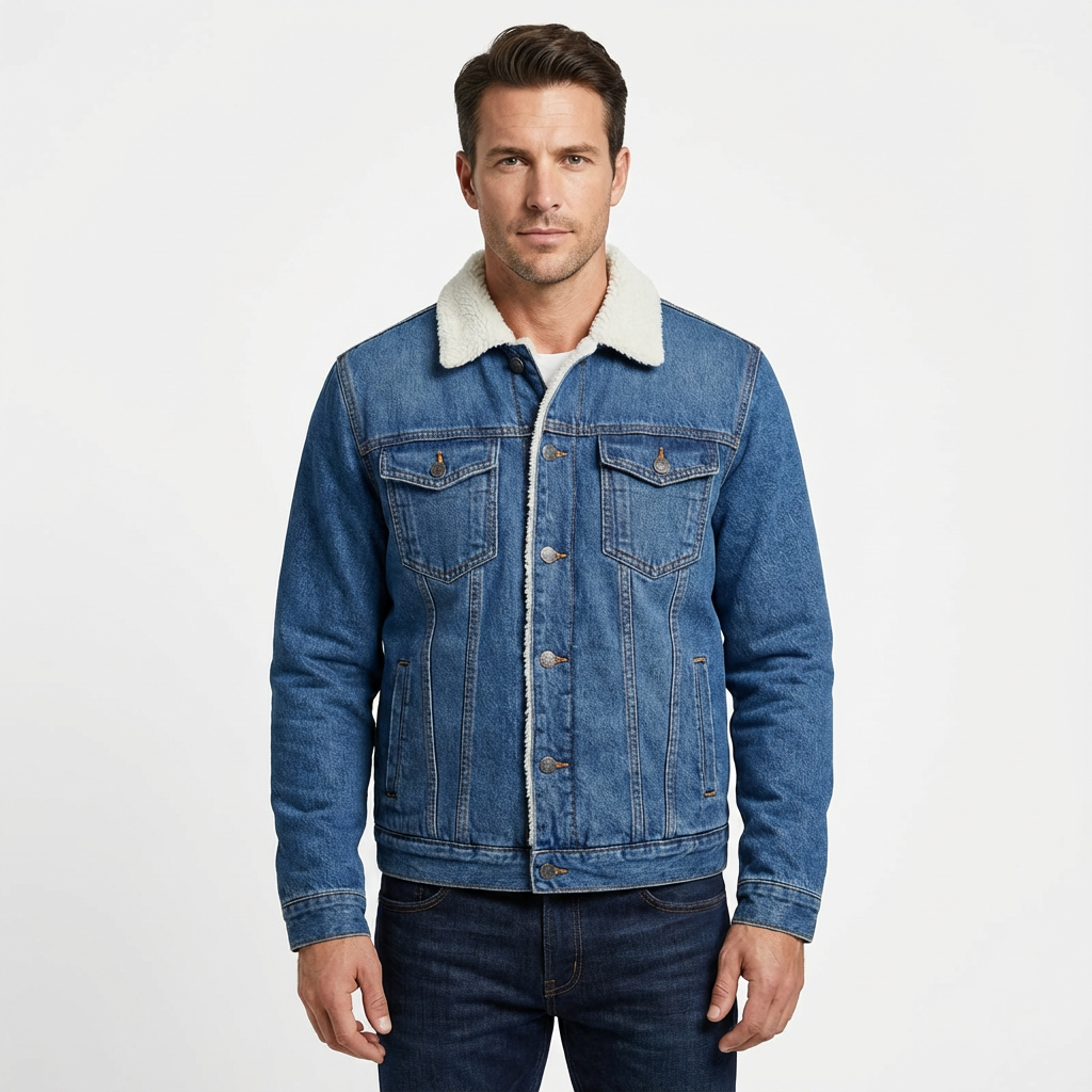Alex | Black Denim Jacket Men with Timeless Style