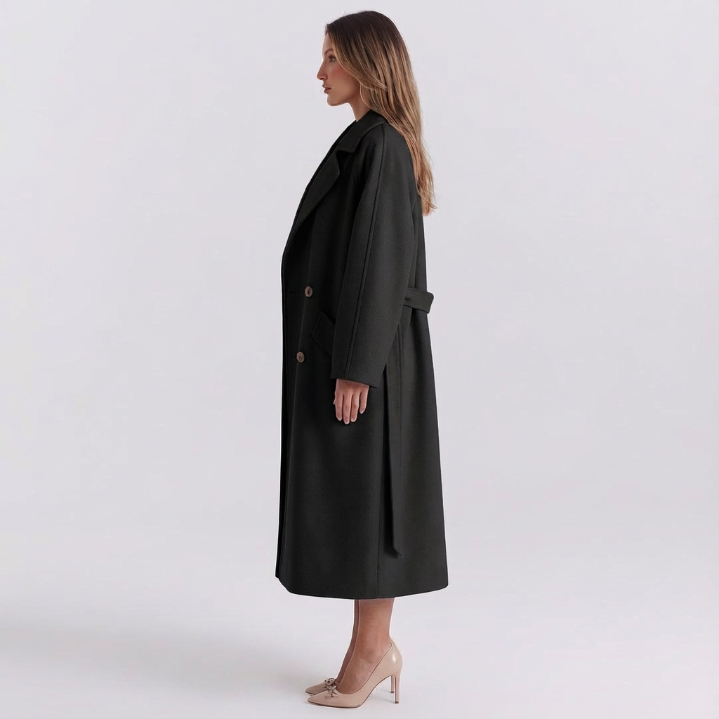 Harriet | Chic Black Trench Coat Women