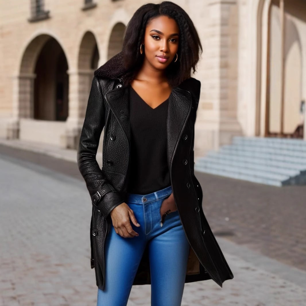 Women's Coat Long Winter Faux-Fur Hooded | Outerwear - Image 2