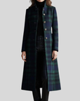 Women's Coat Plaid Coatigan Longline | Check Coat - Image 2