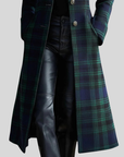 Women's Coat Plaid Coatigan Longline | Check Coat - Image 3