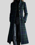 Women's Coat Plaid Coatigan Longline | Check Coat - Image 5