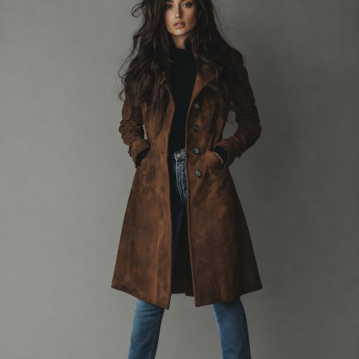 Women's Coat Trench Long | Fashion Outerwear