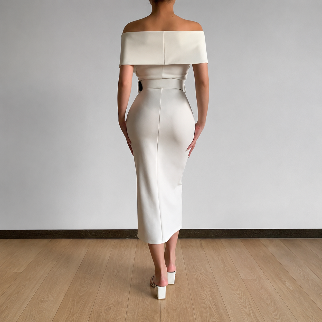 Women's Homecoming Dress Black Bodycon | Midi Sleek