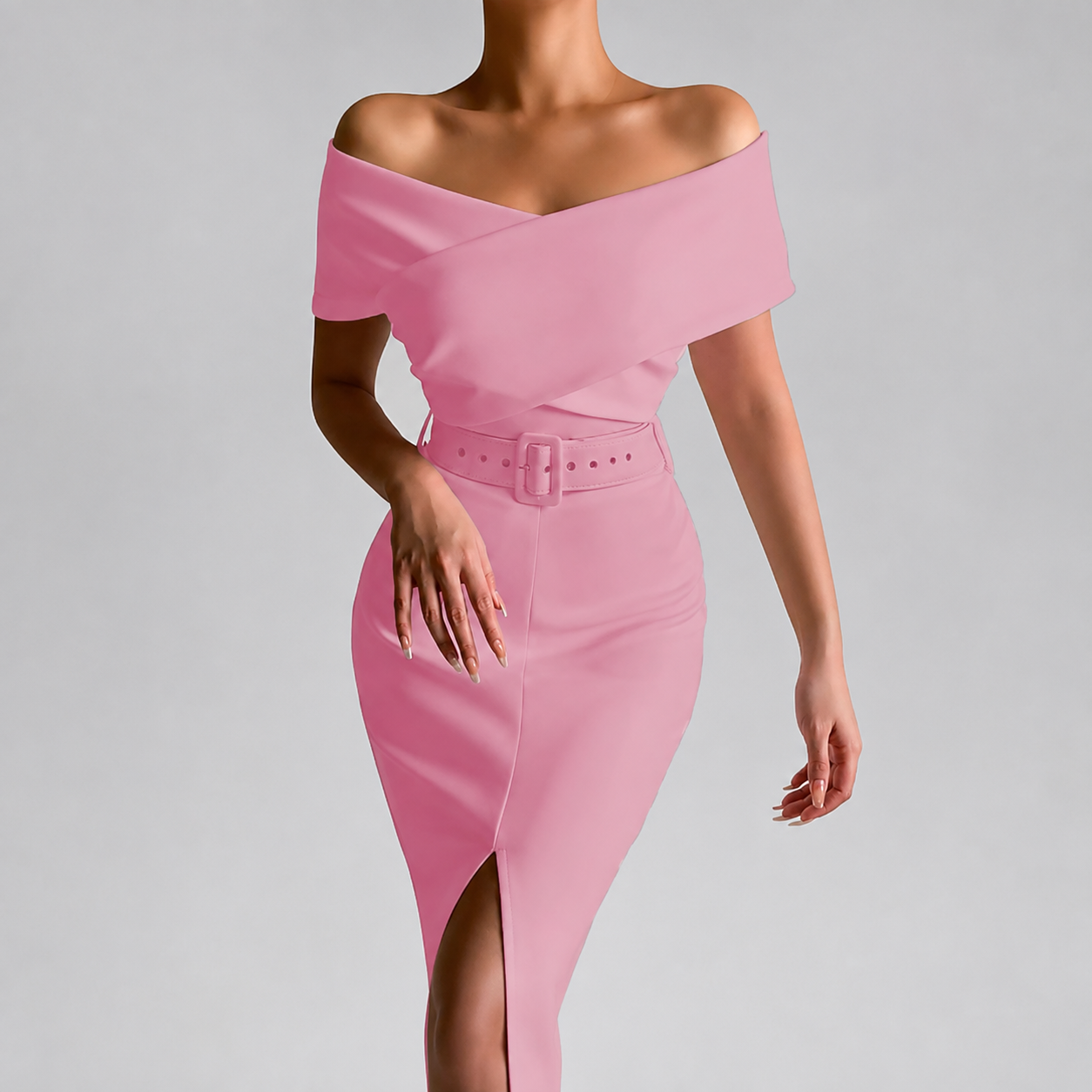 Women's Homecoming Dress Black Bodycon | Midi Sleek