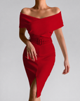 Women's Homecoming Dress Black Bodycon | Midi Sleek