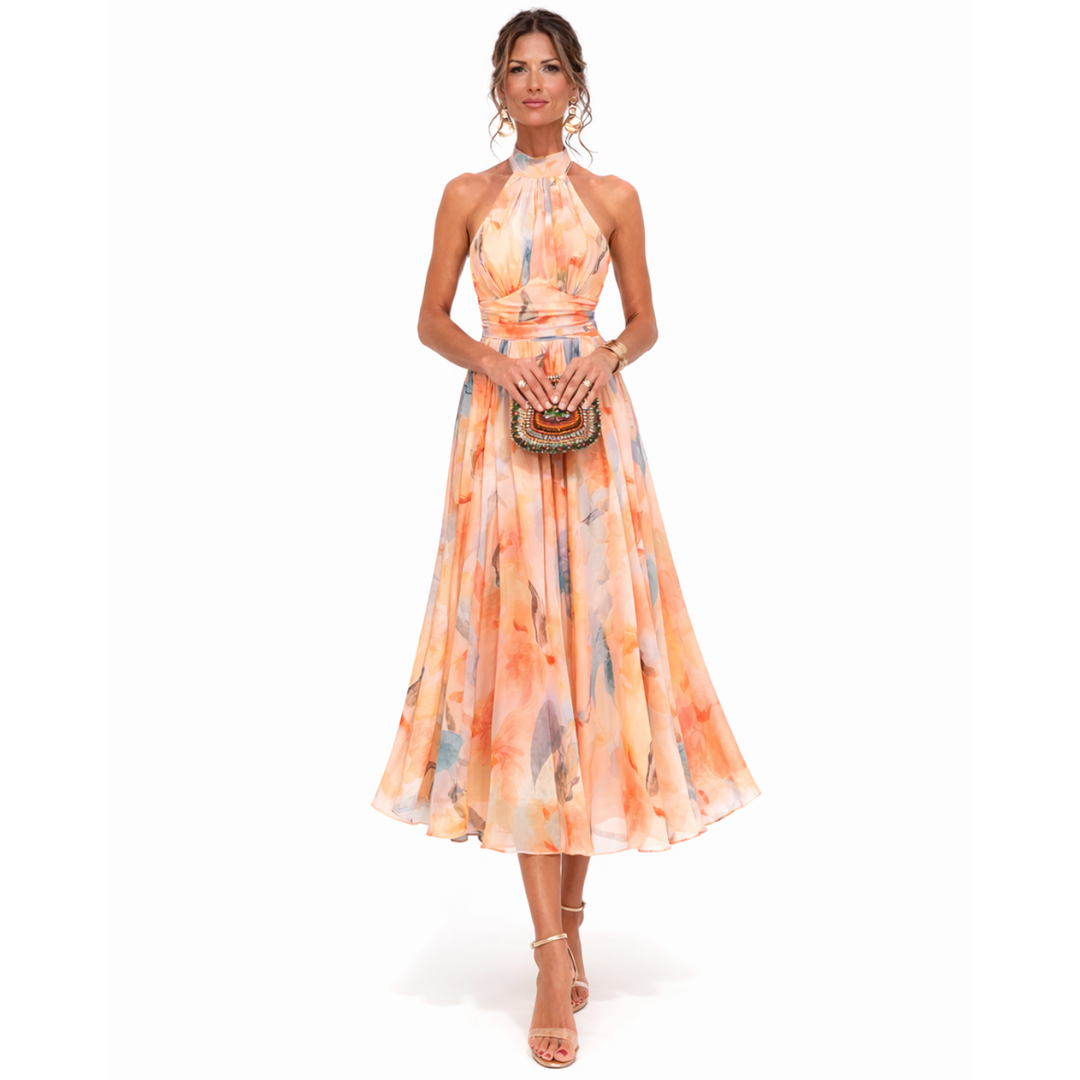 Women's Homecoming Dress Long Sleeve Maxi | Floral Dress - Image 1