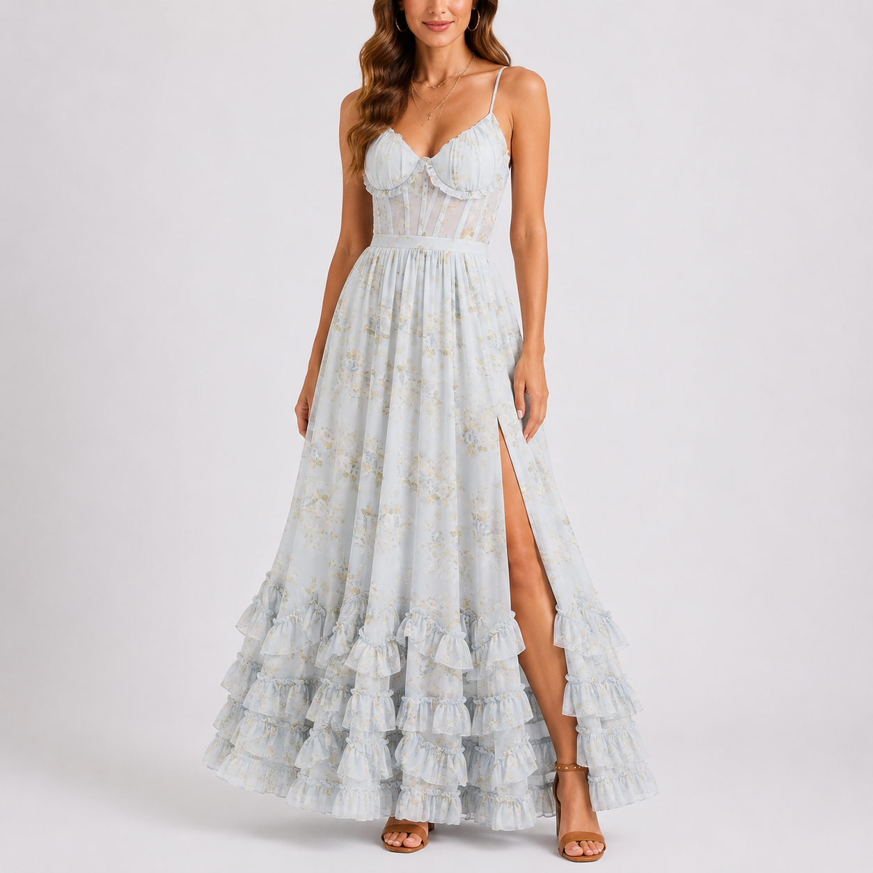 Women's Homecoming Dress Maxi Ruffled | Evening Dress - Image 1