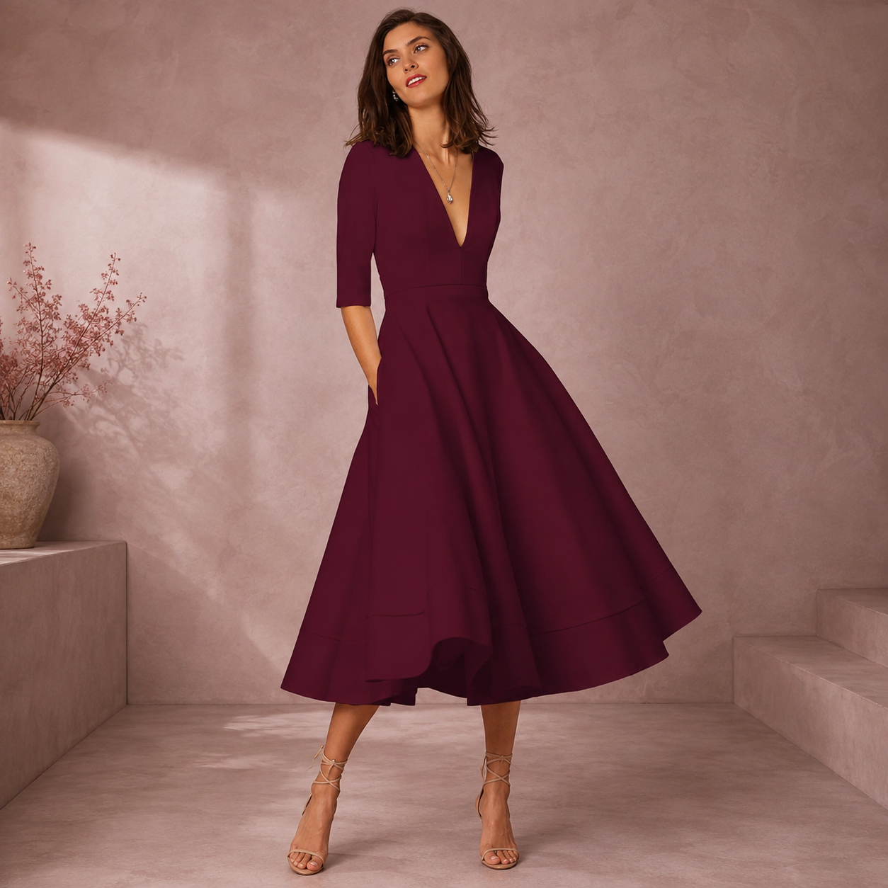 Women's Homecoming Dress Midi | Classic Elegance