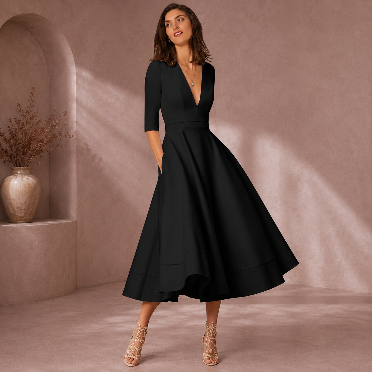 Women's Homecoming Dress Midi | Classic Elegance