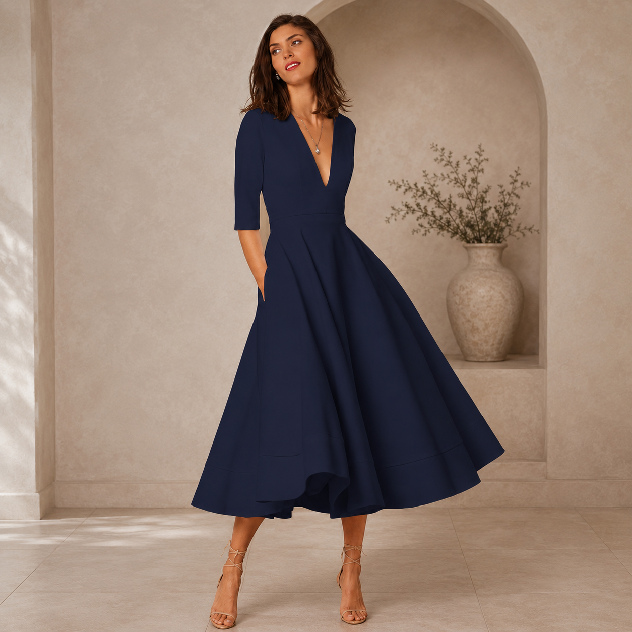 Women's Homecoming Dress Midi | Classic Elegance