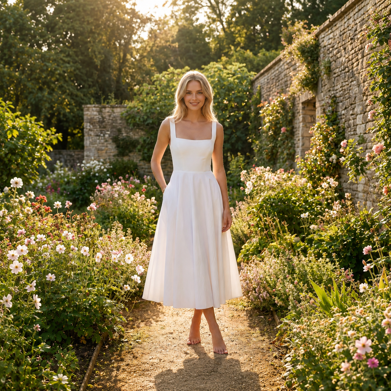 Damen-Homecoming-Kleid, Midi | Eventkleid