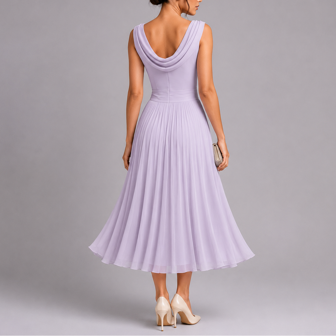 Women's Homecoming Dress Pleated Midi | Evening Dress - Image 2