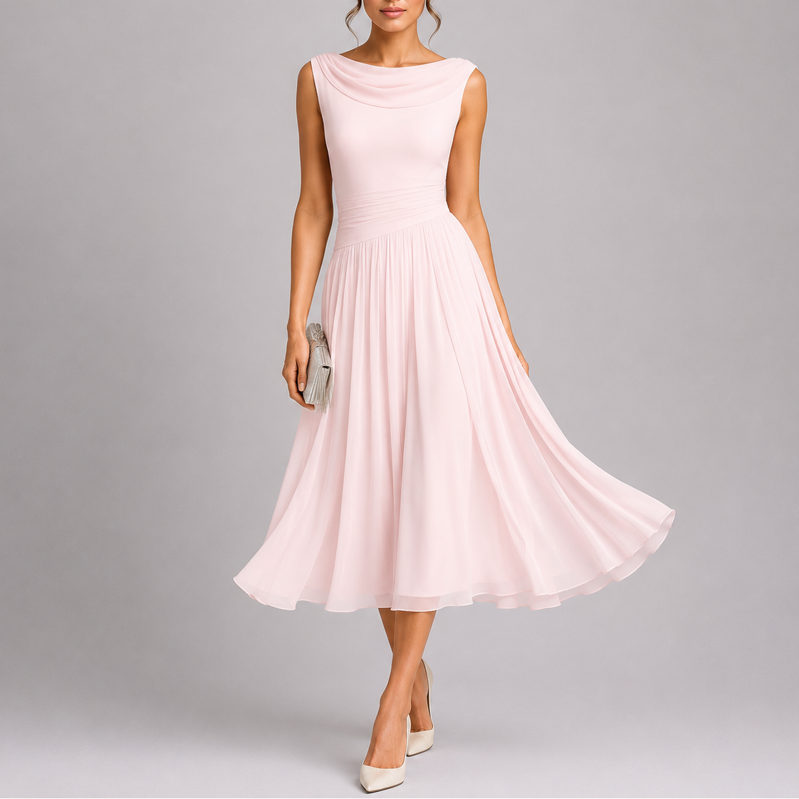 Women's Homecoming Dress Pleated Midi | Evening Dress - Image 5