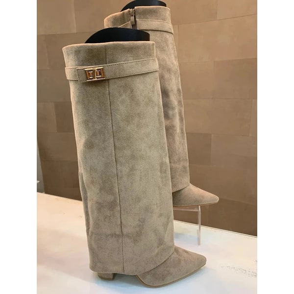 Women's Western Boots Black Heeled Knee High | Footwear - Image 10